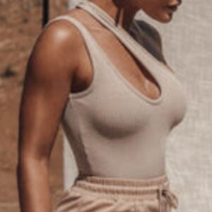 Jluxlabel Jediah Taupe bodysuit